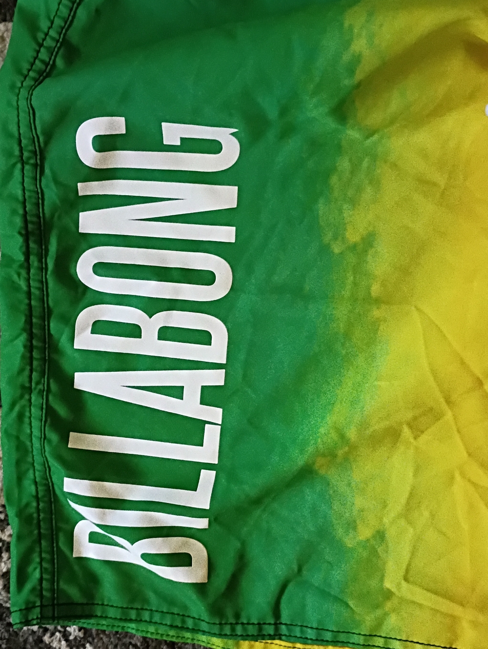 Billabong Women's Green Yellow Red Gradient Board Shorts - Picture 3 of 5
